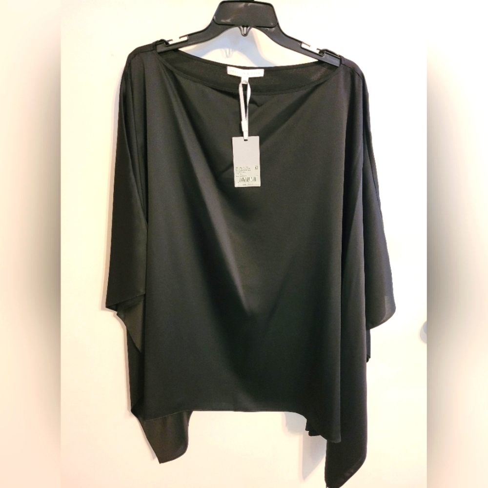 Preston & York black dressy tunic top women size XXL NWT